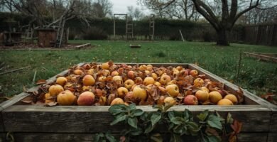 compost casero en otoño