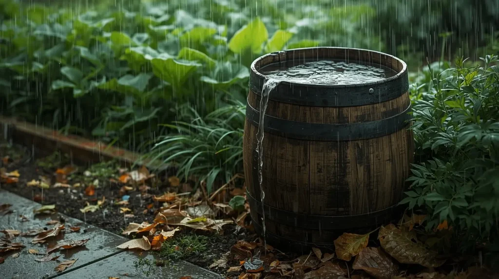 aprovechar lluvia en huerta
