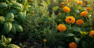 plantas repelentes huerto