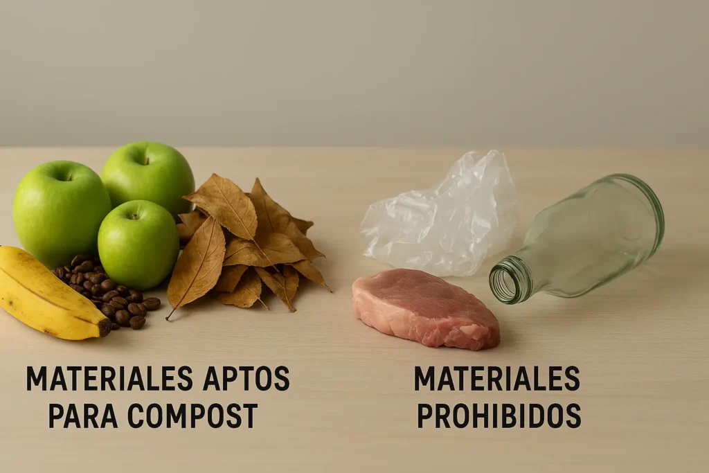 Compost casero con restos de cocina 