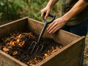 Compost casero con restos de cocina