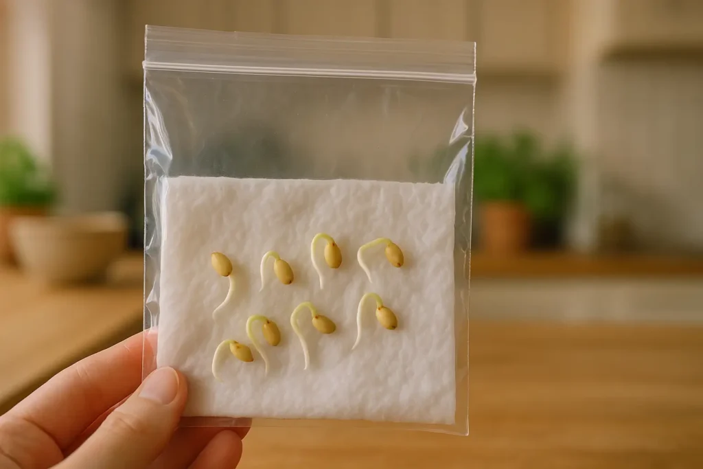 germinacion semillas papel cocina
