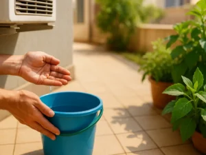 agua aire acondicionado huerta