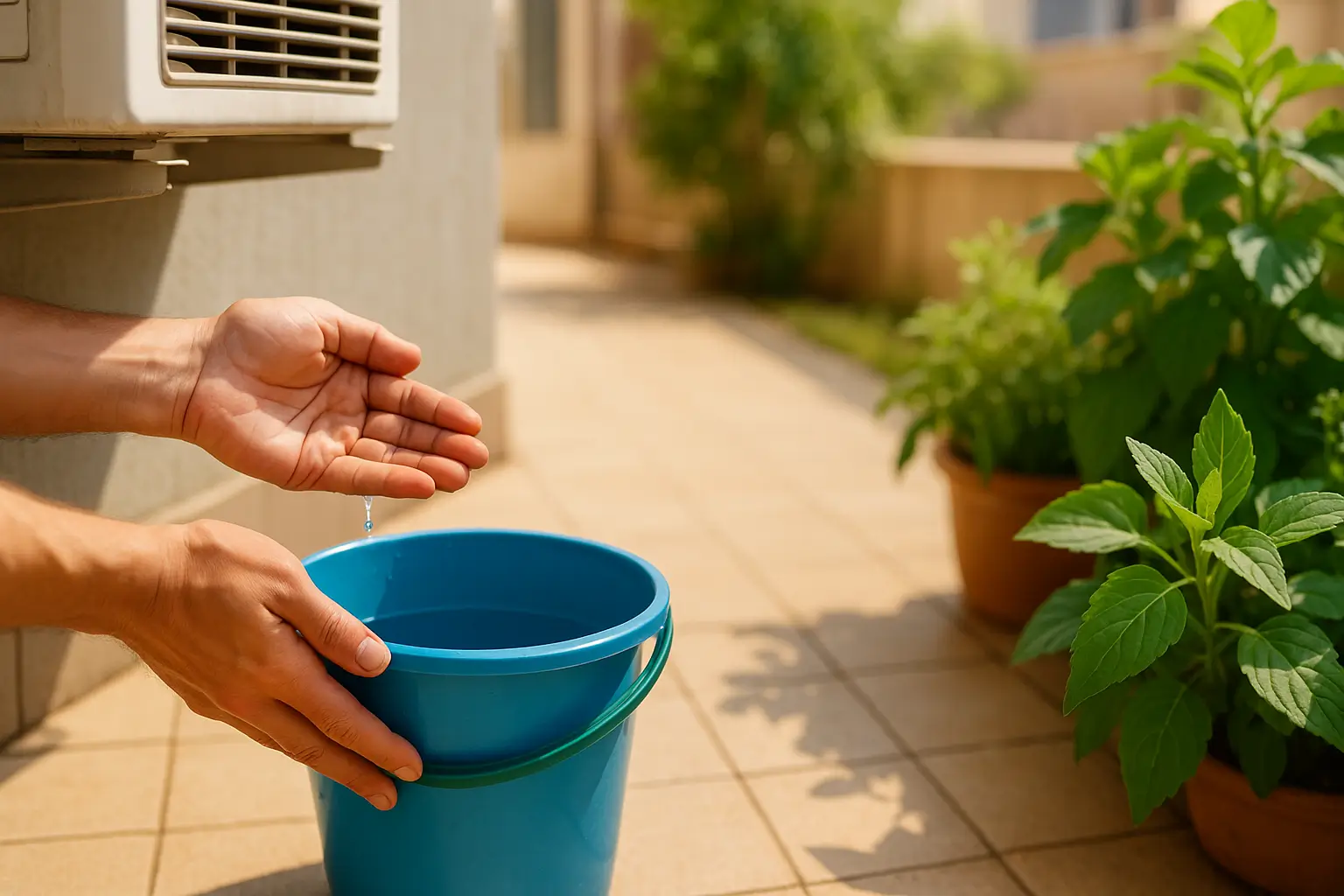 agua aire acondicionado huerta