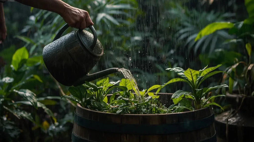 aprovechar lluvia en huerta