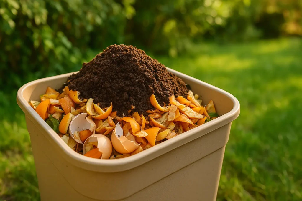 compost cafe cascaras huevo