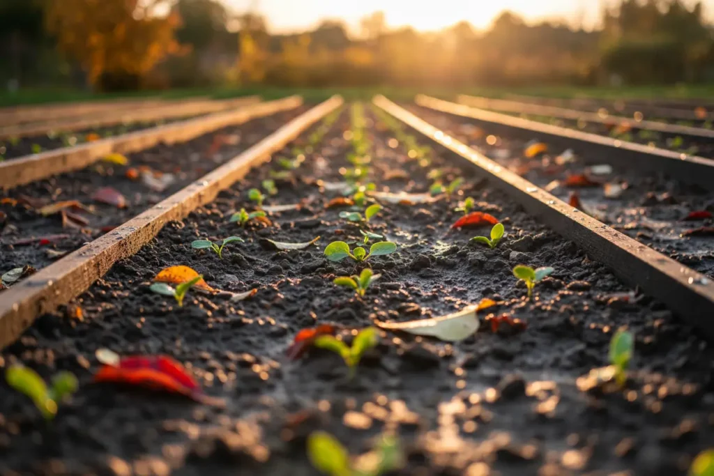 cultivos de otoño huerta
