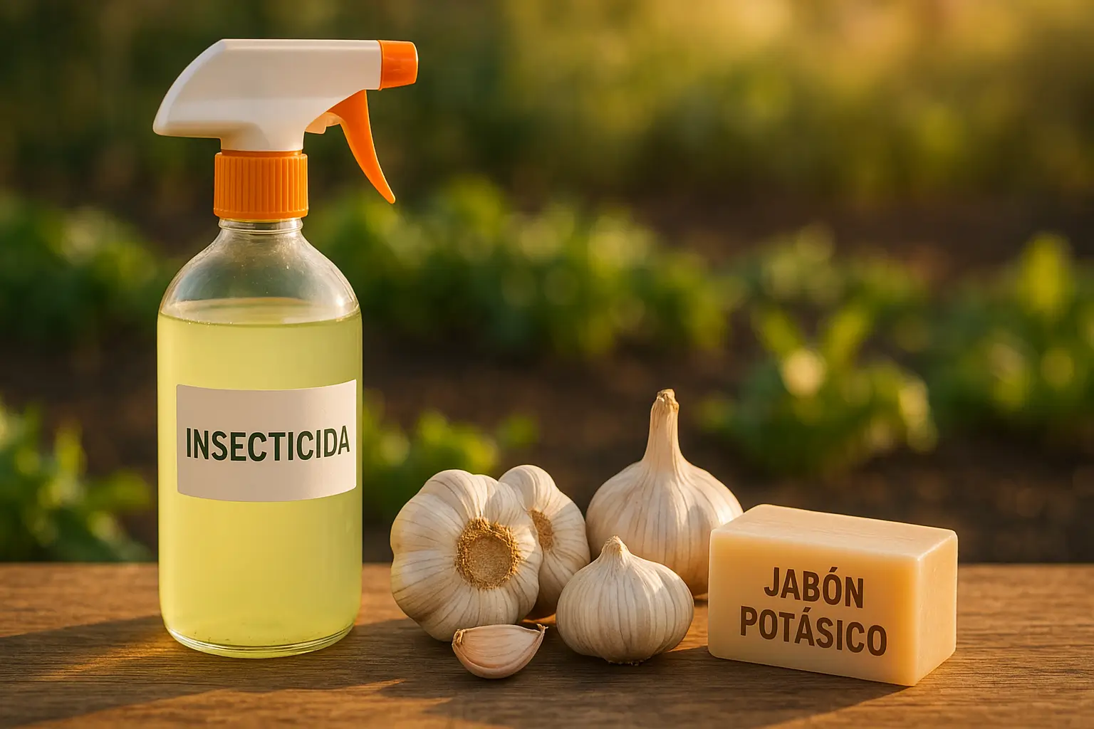 Cómo hacer un insecticida natural con ajo y jabón potásico