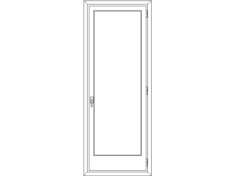 Descargar puerta de una hoja DWG — vista previa CAD