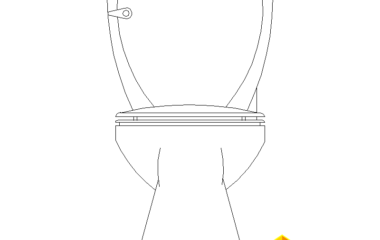 Descargar inodoro AutoCAD DWG Gratis – Bloque 2D para Baño DWG AutoCAD